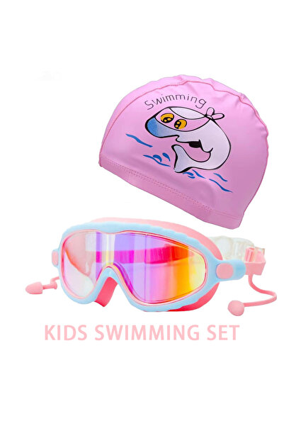 Choice11 Set-Iridescent-Pink JSJM Kids Swimming Goggles Set for Boys & Girls ...