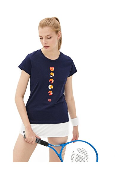 Wilson W TOKYO 2021 TECH TEE WRA811202-ΜΠΛΕ ΝΑΥΤΙΚΟ ΜΠΛΕ