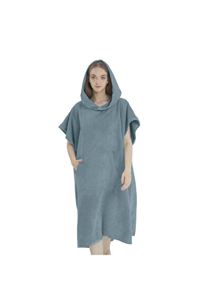 Choice 78x110cm Light Blue Surf Poncho Towel Poncho Quick-Dry Towel Hoodie Mi...