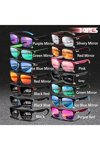 Choice1 14PCS(EveryColor) 14PCS Fashion Outdoor Driving Popular Square Frame ...
