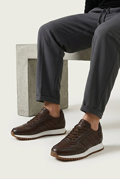 Ziya , Men's Genuine Leather Sneaker 1631026Z113 Brown