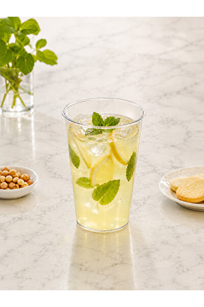 Parti Adresi Kokteyl Bardağı Kristal Mika Bardak Şeffaf 400 Ml 15'li