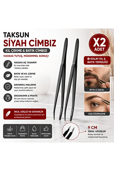 Metler Taksun Cımbız Siyah Cımbız Kıl Çekme Cımbızı Bıyık Sakal Batık Cımbızı...