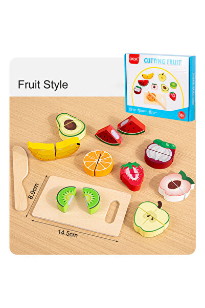 Choice Fruit style Wooden Kitchen Pretend Toy Simulation Cutting Fruit Food G...
