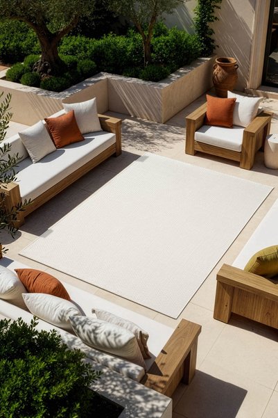 Cotto Home Saten Sisal SS003W Beyaz Modern Sisal Halı Yumuşak Dokulu Kaymaz Taban Yıkanabilir Dayanıklı Kilim