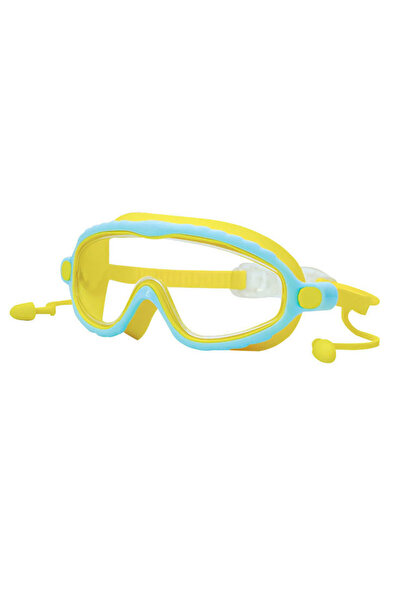 Choice8 Trans-Yellow JSJM Kids Swimming Goggles Set for Boys & Girls 3-15 Yea...