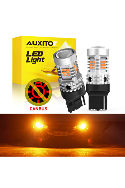 Choice 7440 W21W WY21W T20 AUXITO 2x W21W 7440 WY21W LED Turn Signal Light Ca...