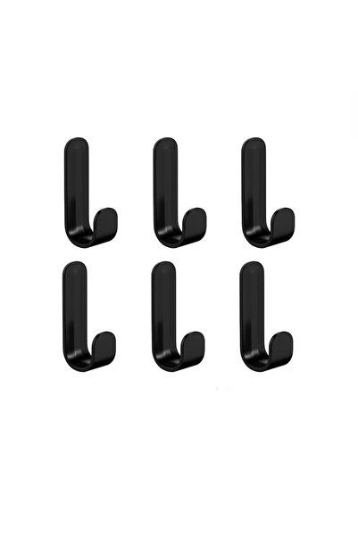 Choice 6PCS 6Pcs J-Shaped Hook No-Drill Adhesive Hook Household Traceless Doo...
