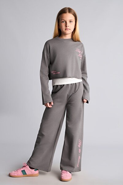 DeFacto Sweatshirt Inner Athlete Top Flexible Waist Sweatpants Bottom 3-Piece...