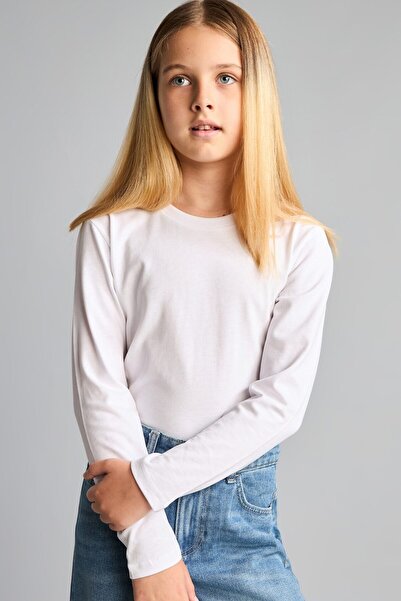 DeFacto Regular Fit Crew Neck Basic Long Sleeve T-Shirt Girls G0860A826Sp