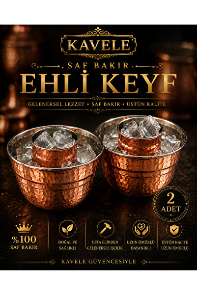 KAVELE 2 Pieces of Forged Copper Leader 2 Pieces with Ehli Keyf