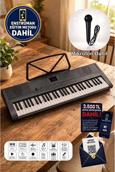 N-audio MK-313 61 Tuşlu Elektronik Org Notalık Başlangıç Org (255 Ses 255 Ritim)