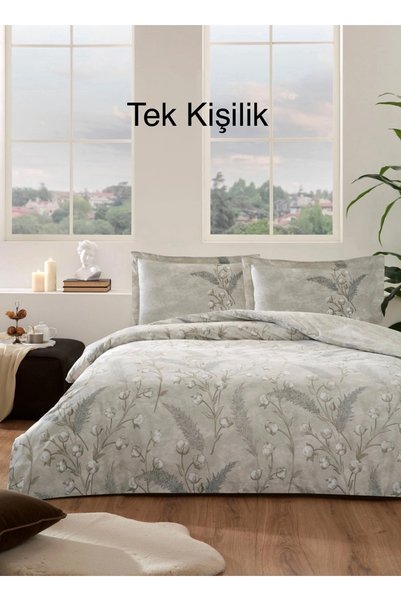VELLON HOME طقم غطاء لحاف فردي 100% قطن ألجودون