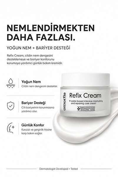 OMORFİA Pro Vitamin B5 Destekli Su Bazlı Yoğun Nemlendirici, Cilt Tonu Eşitleyici Bakım Kremi 50 gr