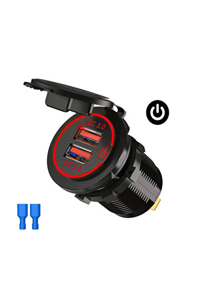 Choice3 شاحن سيارة سريع مزدوج USB بدون أسلاك مع تقنية QC 3.0، مقاوم للماء مع ...