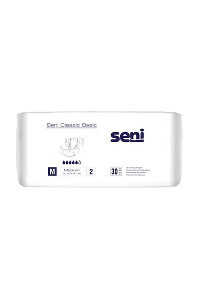 Seni Scutece pentru adulți Classic Basic M, 30 buc.