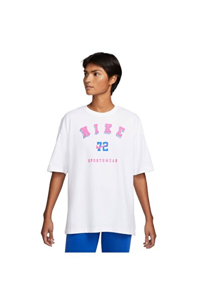 Nike W NSW TEE OC 1 SS OS DX7922-100 Λευκό