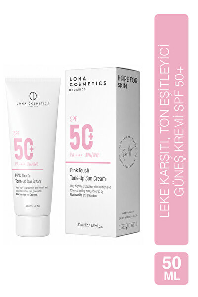 Lona Cosmetics Renk Tonu Eşitleyici SPF 50 Pink Touch Güneş Kremi 50 ml