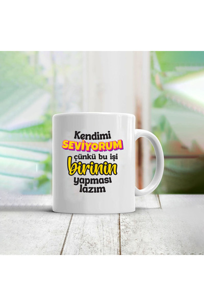 metafortoys Porselen Kupa Bardak Kendimi Seviyorum