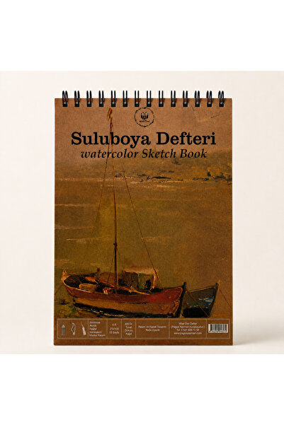 Pagos Yayınları A5 Size Watercolor Marker Akerlik Notebook 300 Gr 15 Pages