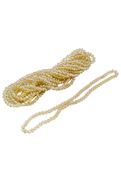 Serhat Aksesuar ve El İşçilik 6 mm Light Beige Crystal Glass Beads 1 Strand -...