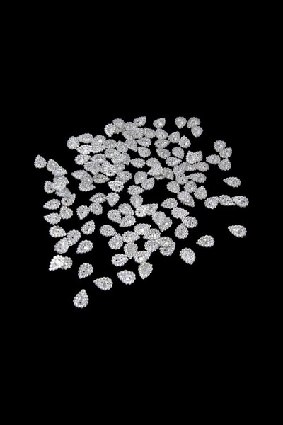 Serhat Aksesuar ve El İşçilik 8X12 mm Drop Silver Inlaid Stone (30 Gr 460 Pie...