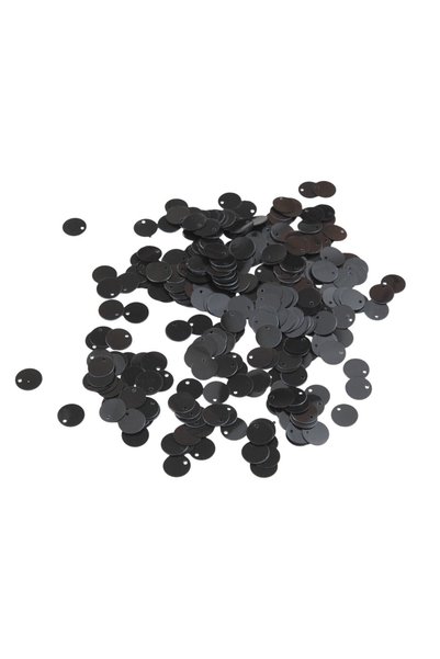 Serhat Aksesuar ve El İşçilik Siyah 10 mm Yandan Delikli Plastik Pul Payet 30...