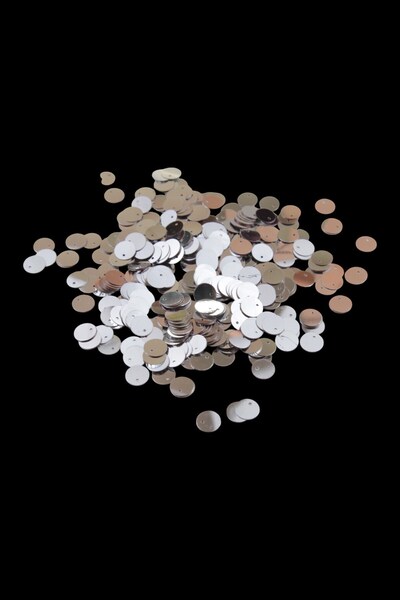 Serhat Aksesuar ve El İşçilik Gümüş 10 mm Yandan Delikli Plastik Pul Payet 30...