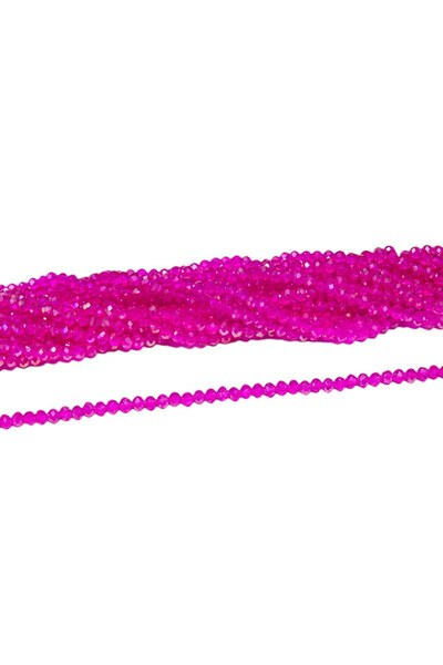 Serhat Aksesuar ve El İşçilik 6 mm Fuchsia Crystal Glass Beads 1 Strand - (80...