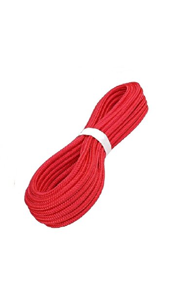 EgeÇelikHalat Kırmızı Renkli İskota Halat İp 12 Mm 10 Metre Yelken Mandar Halatı