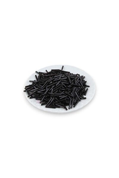 Serhat Aksesuar ve El İşçilik Black Long Pipe 12 mm Beads 100 Gr