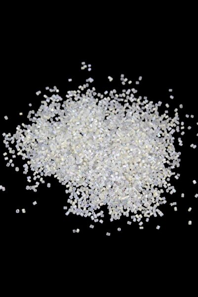 Serhat Aksesuar ve El İşçilik Kesme Boncuk Şeffaf Ekru Janjan 2x1,5 mm (100 G...