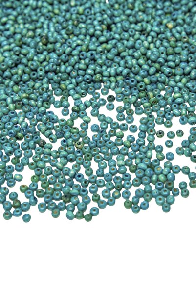 Serhat Aksesuar ve El İşçilik 4 mm Turquoise Color Wooden Beads 30 Gr (800 Pcs)