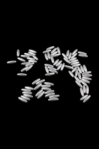Serhat Aksesuar ve El İşçilik 18X6 mm Harp Beads Gray Plastic Dyed (75 Pieces)