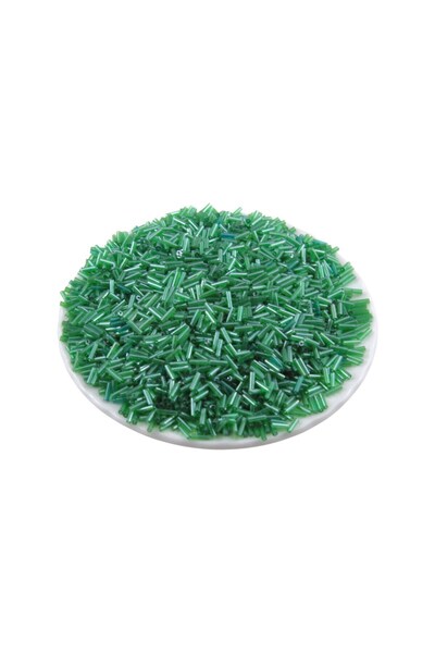 Serhat Aksesuar ve El İşçilik 6X2 mm Turbe Green Tube Beads 100 Gr