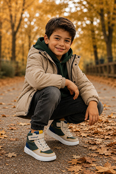 Kidx Chicago Ekstra Hafif Erkek Çocuk Spor Bot Haki