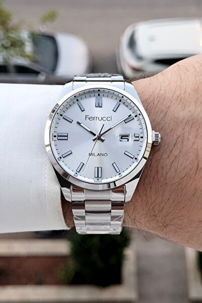 Ferrucci Metallic Color 2 Year Warranty 40 mm Men's Wristwatch with Calendar