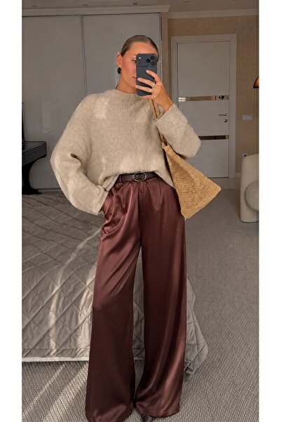 VERYMODA High Waist Wide Leg Satin Trousers – Stylish and Comfortable Design ...