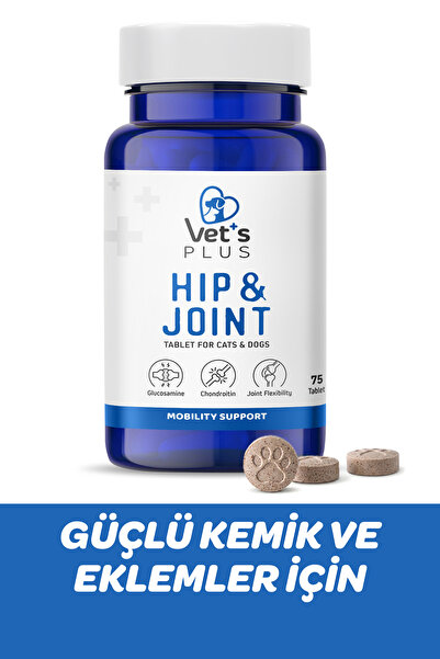 Vet's Plus Hip&joint Glukozamin Tablet 75'li (Eklem ve Kemik Yapısı Sağlığı D...