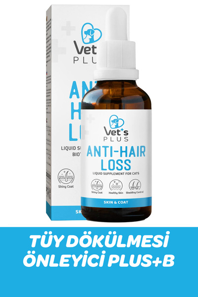 Vet's Plus Plus+B Anti-Hair Loss Damla 50ml (Tüy Dökümü Engelleyici ve Tüy Sa...