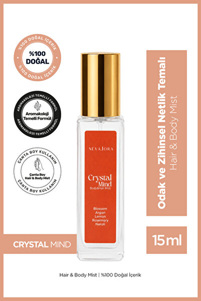 NEVALORA CRYSTAL MİND 15 ML – Odak ve Zihinsel Netlik Temalı Hair & Body Mist...