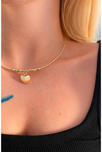 GONESSA Xuping High Quality Heart Design Gold Necklace