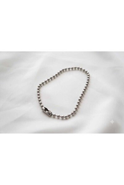 asd accessory Ball Chain Silver Color Unisex Model (Women/Men) Steel Bracelet...