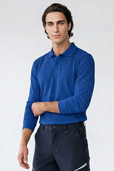 Generic Brand Polo Neck Long Sleeve T-Shirt Men
