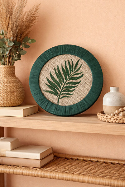 Aylak Tasarım Aylak Şeyler Yaprak desenli pano (23 cm) bohem yaprak tablosu