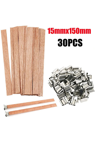 Choice L-30PCS Handmade Soy Wax Candle Wooden Wick DIY Aromatherapy Candle Si...