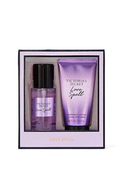 Victoria's Secret مجموعة هدايا لوف سبيل المكونة من قطعتين: رذاذ للجسم ولوشن