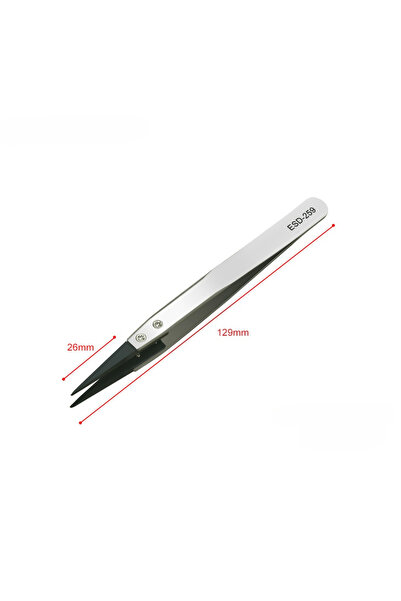 Choice1 1pc Pointed tip style ESD-Safe Precision Tweezers, Anti-Static Tips w...