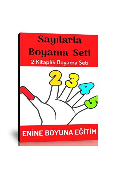 Enine Boyuna Eğitim مجموعة كتب التلوين بالأرقام (2 كتاب)