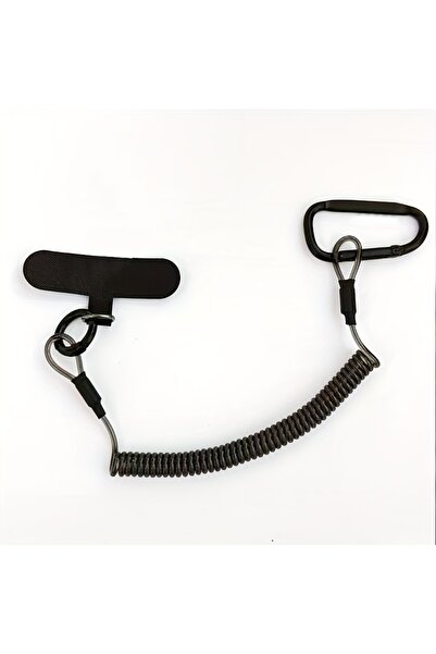 Choice 1pc Anti-drop phone lanyard,equipped with spring steel cable and adjus...